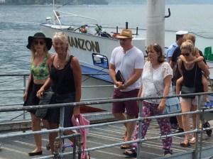 Disembarking at Bellagio